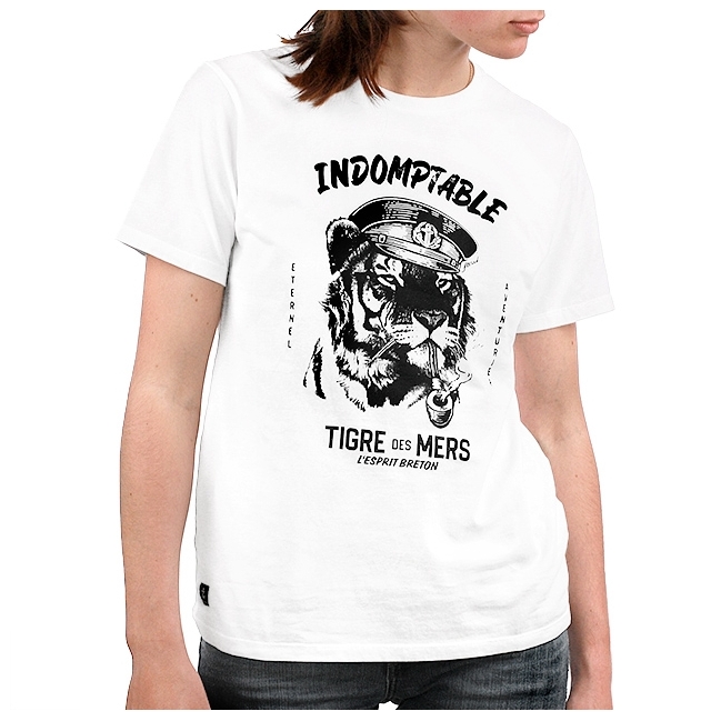 Top Tigre Des Mers Blanc Stered