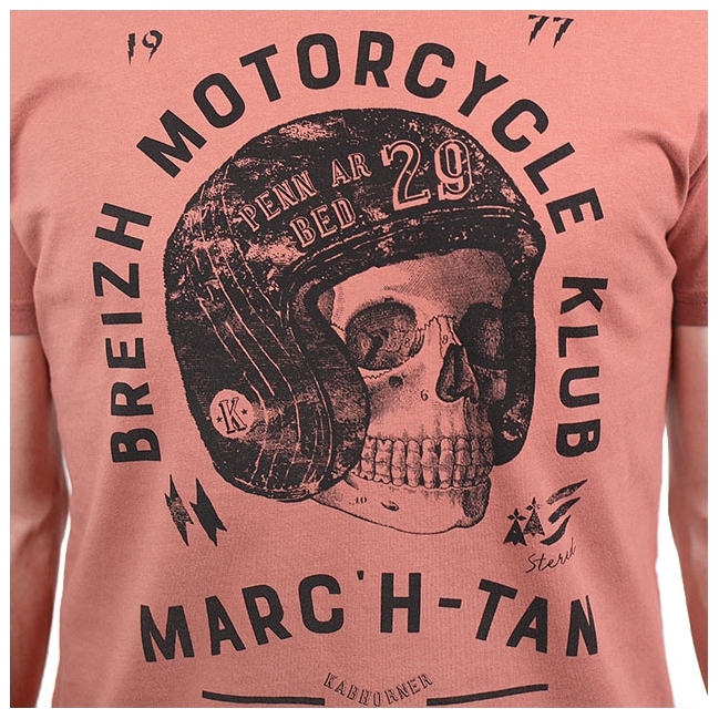 Tee Shirt Homme STERED Breizh Motorcycle Klub Prune - Breizh Rider