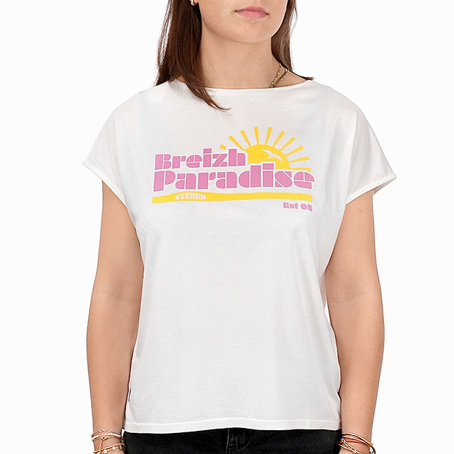 T-Shirt Femme Paradise - Ecru