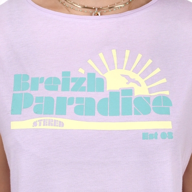 T-Shirt Femme Paradise - Lilas