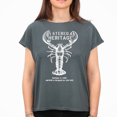 T-Shirt Femme Héritage Breton - Kaki Urban Chic