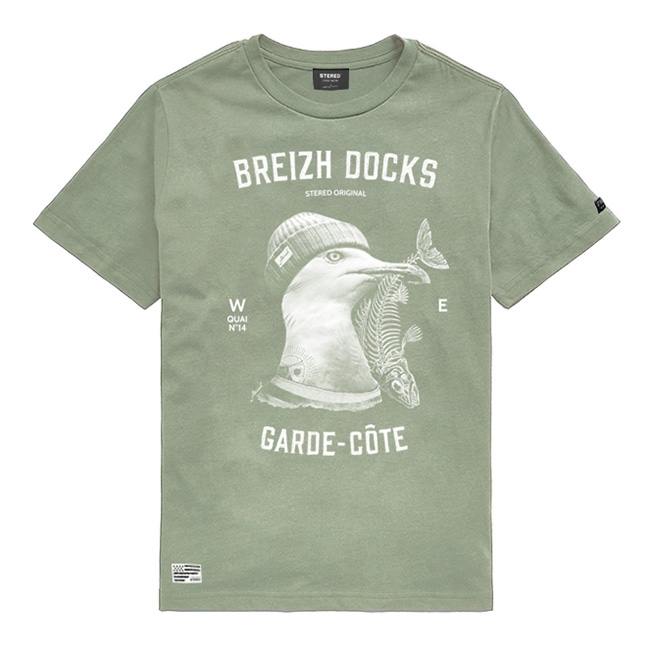 T-shirt Enfant Garde-Côte - Vert Olivier