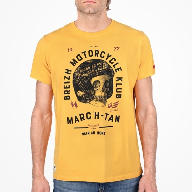 T-shirt Breizh Motorcycle Klub - Jaune Caraïbe