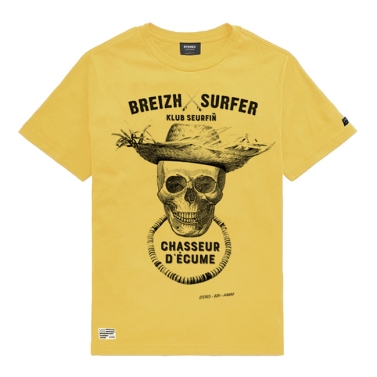 T-shirt Enfant Breizh Surfer - Jaune