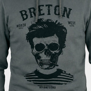 Sweat à capuche Breton Bev atav - Kaki urban