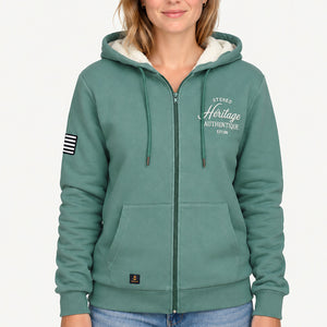 Veste sherpa Héritage vintage - Vert