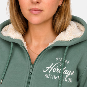 Veste sherpa Héritage vintage - Vert