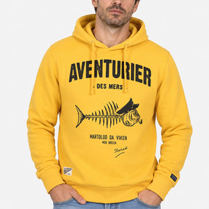 Sweat à capuche Aventurier Pesk jaune Homme STERED
