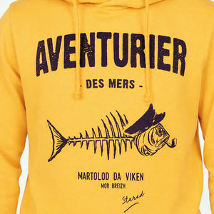 Sweat à capuche Aventurier Pesk jaune