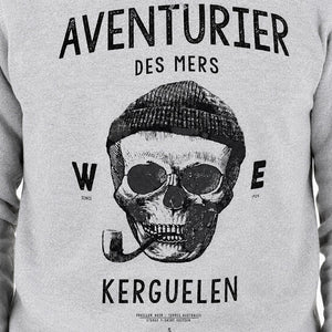Sweat-shirt Aventurier des Mers - Gris chiné 