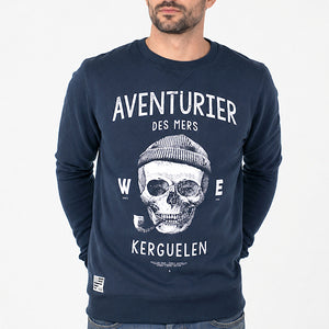Sweat-shirt Aventurier des Mers - Marine homme stered