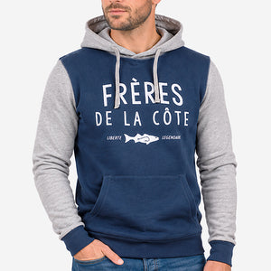 Sweat à capuche Frères de la Côte - Marine homme stered