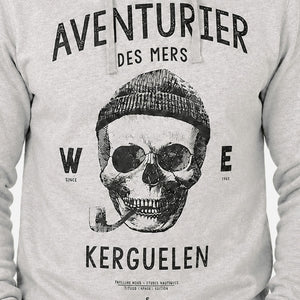 Sweat à capuche Aventurier des Mers - Gris chiné