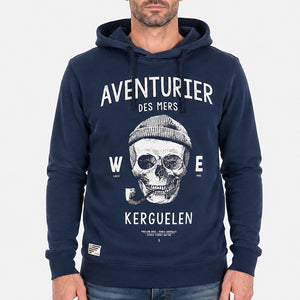 Sweat à capuche Aventurier des Mers - Marine homme stered 