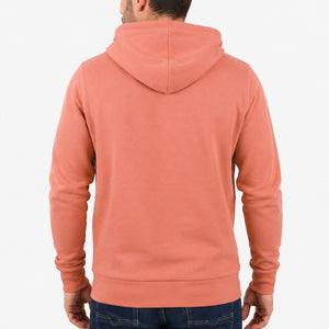 Sweat à capuche Breizh Surfer - Corail