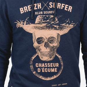 Sweat à capuche Breizh Surfer - Marine