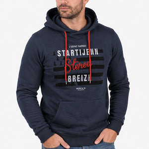 Sweat à capuche Startijenn Drapeau - Marine homme stered