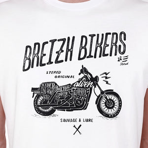T-shirt Breizh Bikers Blanc
