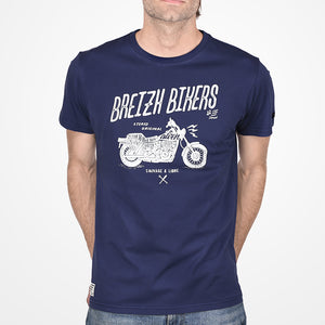 T-shirt Breizh Bikers Bleu