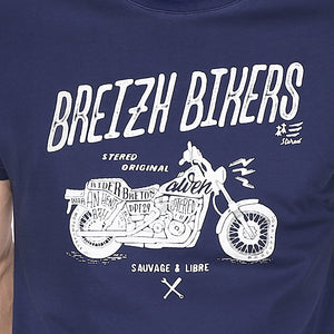 T-shirt Breizh Bikers Bleu