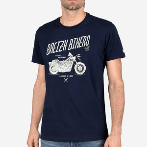 T-shirt Breizh Bikers Marine Homme STERED
