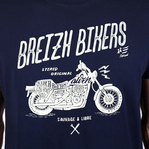 T-shirt Breizh Bikers Marine
