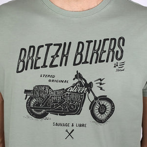 T-shirt Breizh Bikers Vert Olive