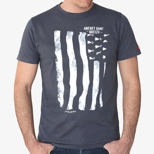 T-shirt Gwenn ha du Gris Plomb Homme STERED