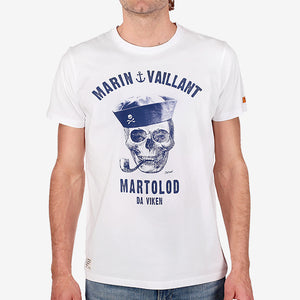 T-shirt marin vaillant blanc Homme STERED