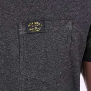 T-shirt poche cœur anthracite