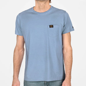 T-shirt poche cœur bleu denim Homme STERED