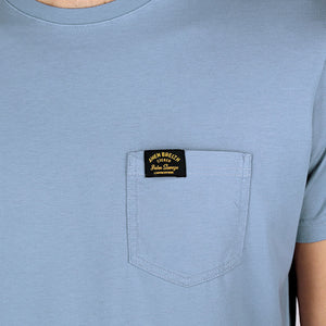 T-shirt poche cœur bleu denim Homme STERED