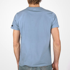 T-shirt poche cœur bleu denim Homme STERED