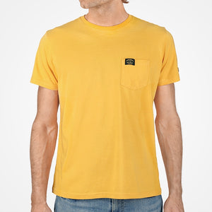 T-shirt Poche Cœur jaune Homme STERED