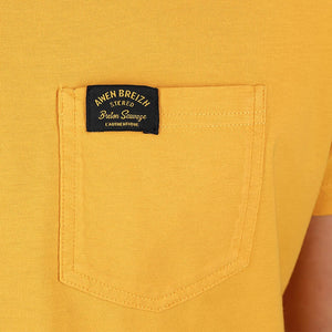 T-shirt Poche Cœur jaune