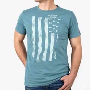 T-shirt Gwenn ha du Bleu lagon Homme STERED