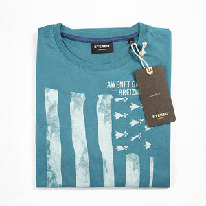 T-shirt Gwenn ha du Bleu lagon