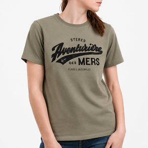 T-shirt Femme Aventurière Terres Australes - Kaki fmme stered