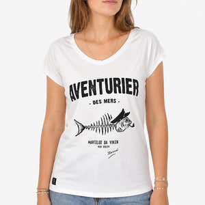 T-shirt Femme Aventurier Pesk - Écru