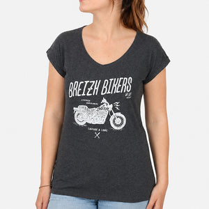 T-shirt Femme Breizh Bikers - Anthracite femme stered