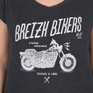 T-shirt Femme Breizh Bikers - Anthracite