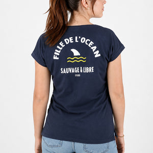 T-shirt Femme Fille de l'Océan - Marine femme stered