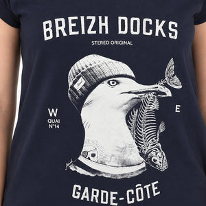 T-shirt Femme Garde-Côte - Marine