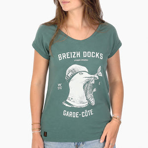 T-shirt Femme Garde-Côte - Vert