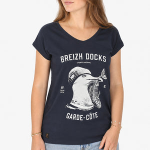 T-shirt Femme Garde-Côte - Marine