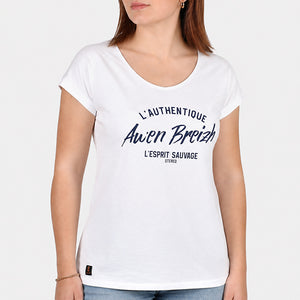 T-shirt Femme L'Authentique Awen Breizh - Blanc femme sterd