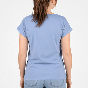 T-shirt Femme L'Authentique Awen Breizh - Bleu denim