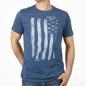 T-shirt Gwenn ha du Bleu tempête Homme STERED