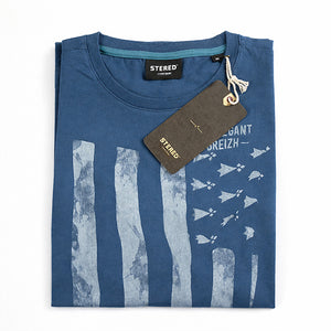 T-shirt Gwenn ha du Bleu tempête