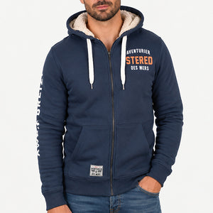Veste sherpa ADM - Marine homme stered